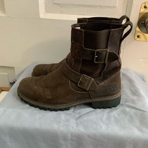 Timberland Suede Brown Boots with Buckles Womens size 7